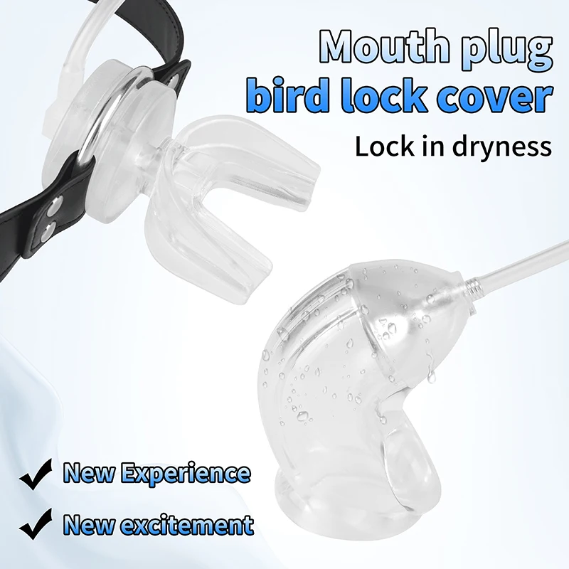 Adult Games Leather Bandl Oral Fixation Mouth Stuffed Bondage cock ring penis plug adult bdsm Chastity CockCage Sex Toys Couples - view 3