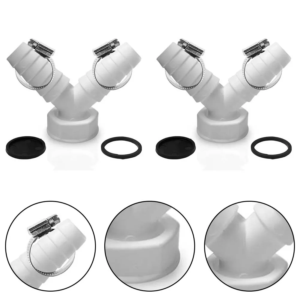 

Y Drain Adapter with Leak Prevention 1 Inch Connection for Simultaneous For washing Machine and Dishwasher Use