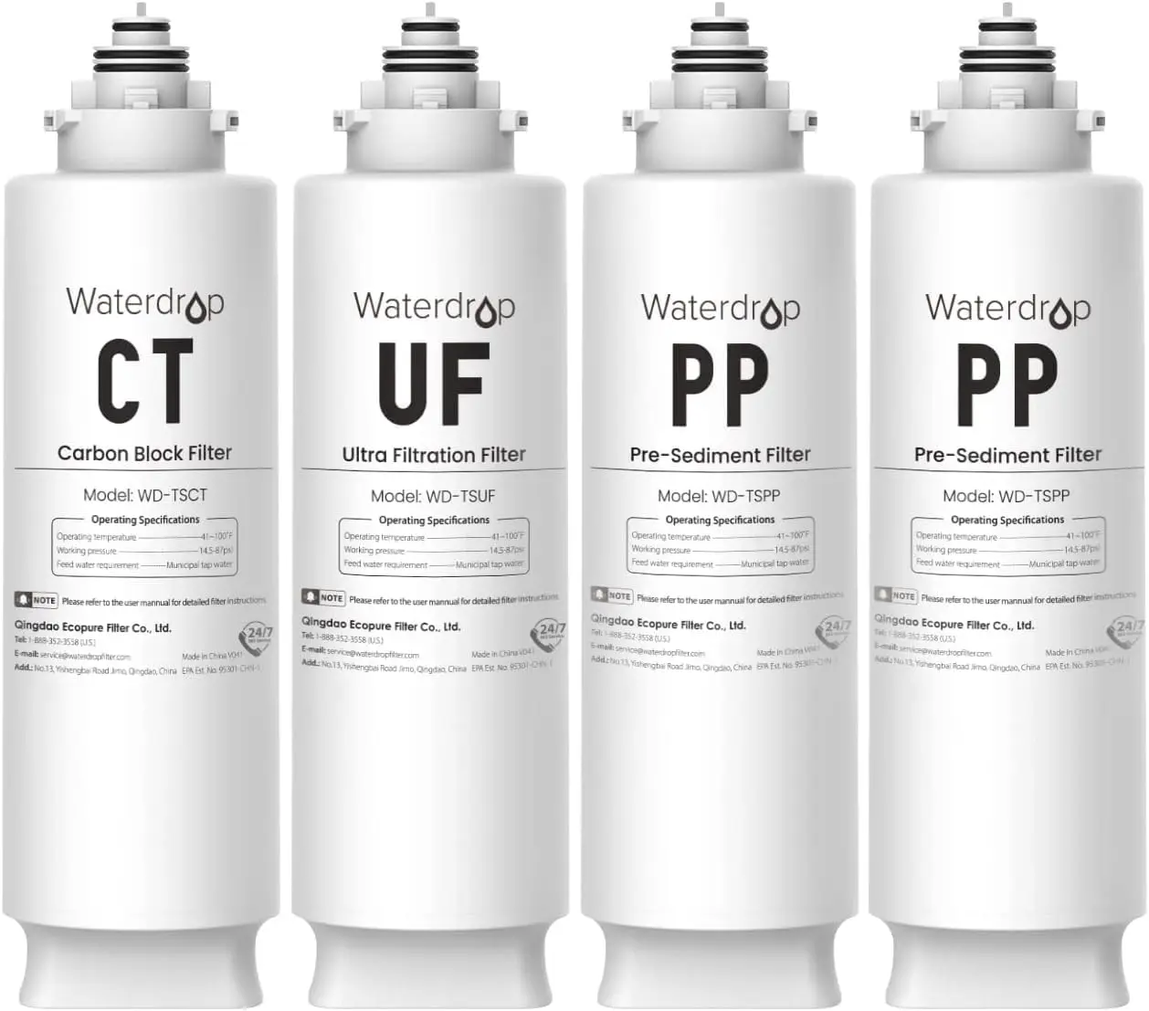 

2TSPP, TSUF, TSCT Under Sink Water Filter, Replacement for TSU Ultra-Filtration Under Sink Water Filter System