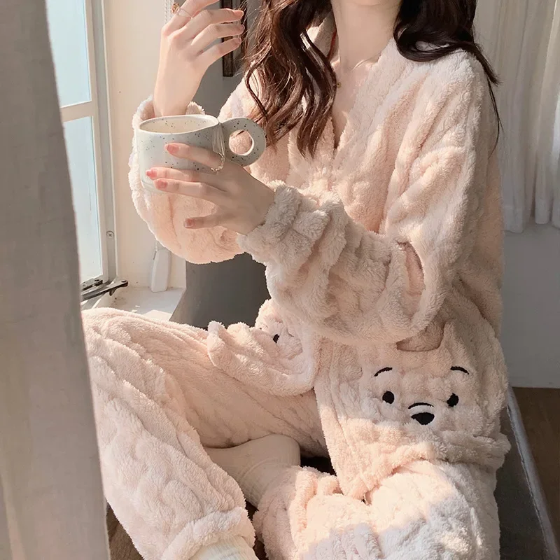 Sanrio Hello Kitty Fall Pure Cotton Long Sleeve Trousers Casual Homewear Women\'s Pajamas Silk Pajamas Women\'s Sleepwear Suit