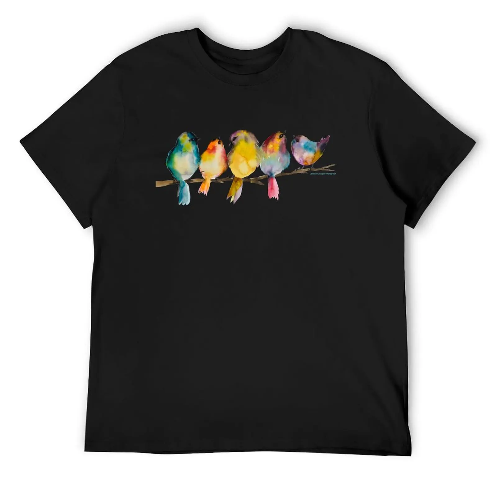 

Watercolour Birds T-Shirt anime t shirts quick drying customs Men's t shirts