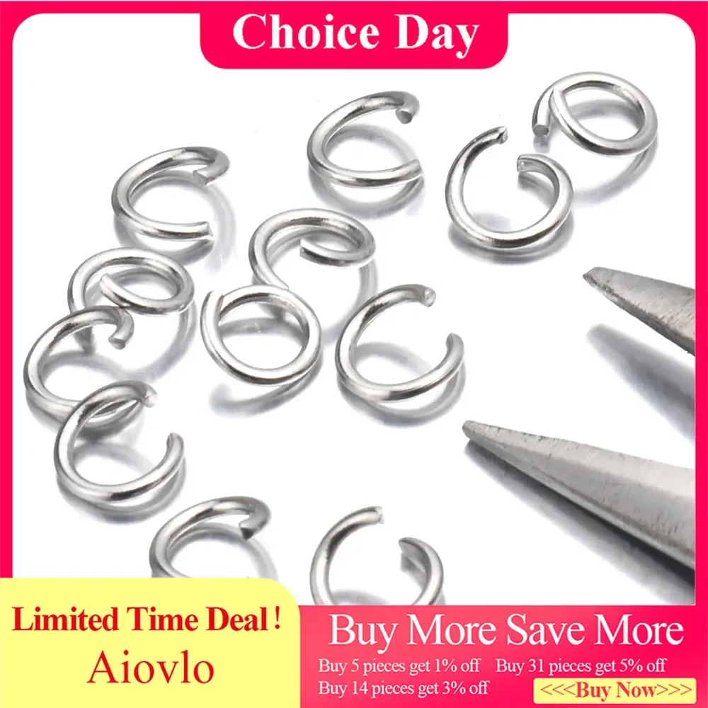 

200pcs/Lot 3/4/5/6/7/8/10mm stainless steel DIY Jewelry Findings Open Single Loops Jump Rings & Split Ring for jewelry making