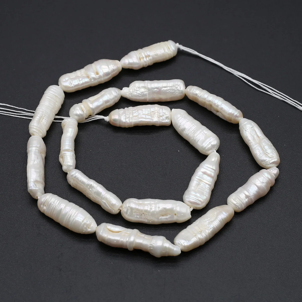 Irregular Shape Natural White Freshwater Pearls Pipa Beads High Quality Pearls for Jewelry Making DIY Necklace Bracelet Gift