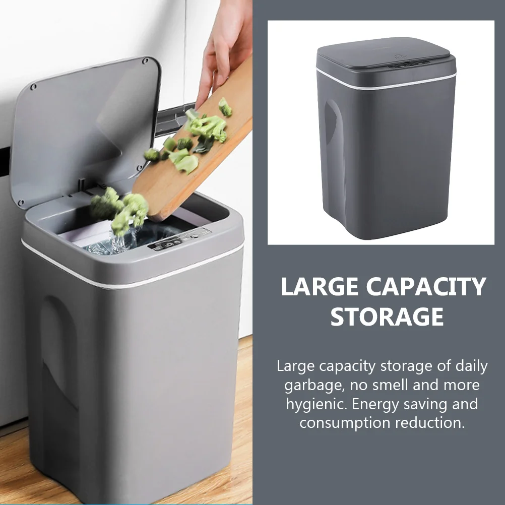 

Intelligent Sensor Trash Can Kitchen Garbage Cans for Smart Desktop Modern Pp Office with Lid