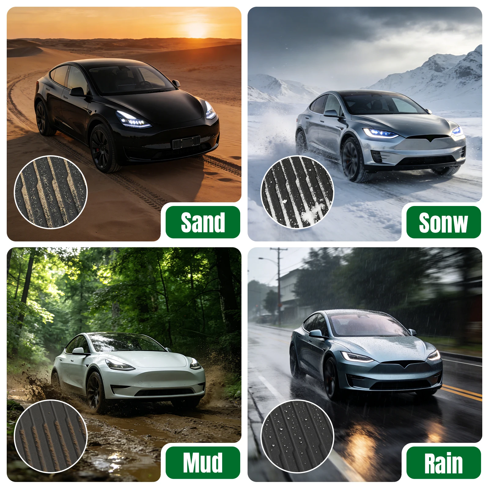 

Floor Liners and Cargo Liners TPE Full Set for Tesla Model Y Juniper 2025-2026 Car Floor Mats Fit for Tesla Model Y Accessories