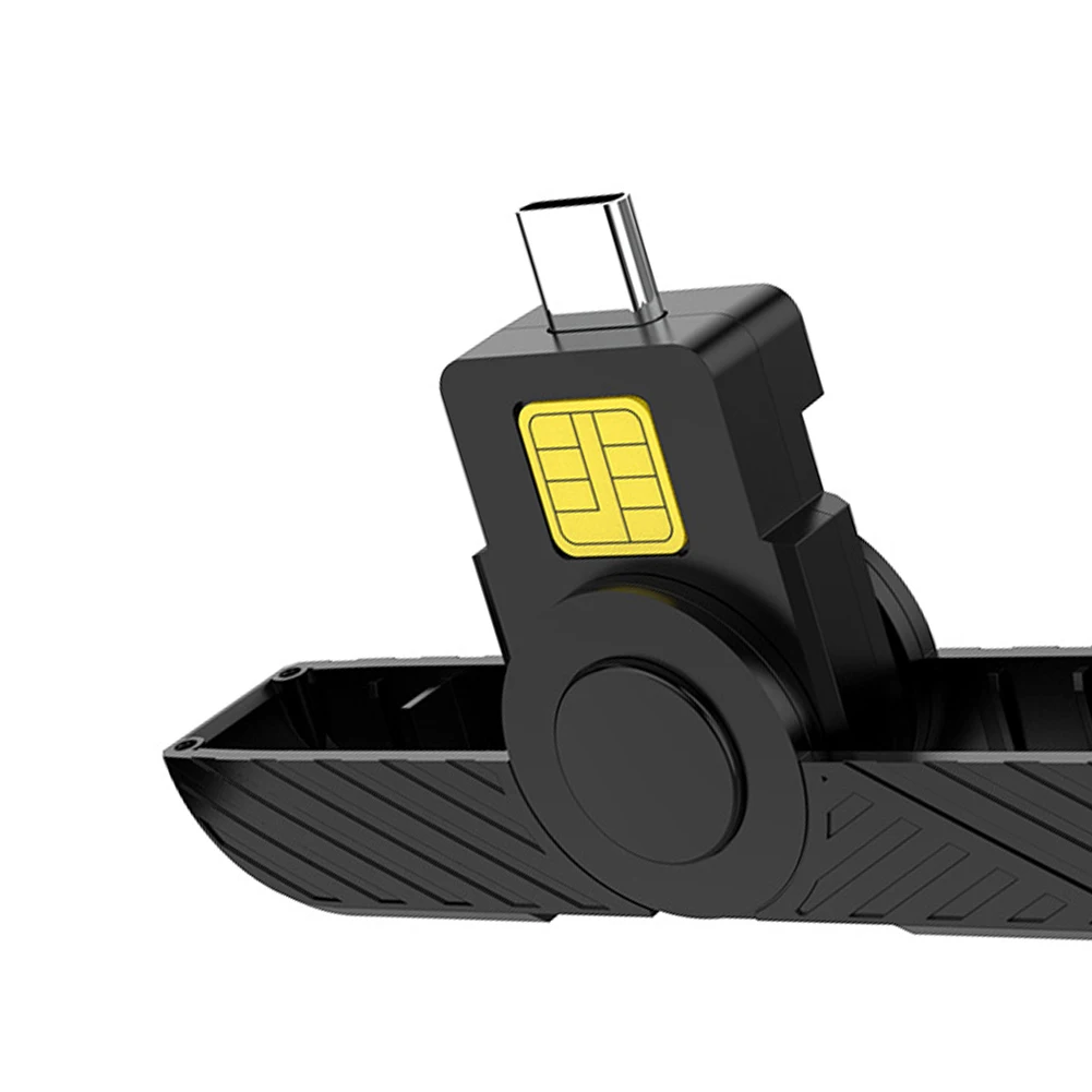 Portable Smart  CAC Card Reader USB C Card Reader ATM Card Visa Reader SIM Chip ID Card Reader for Digital Certificate Security
