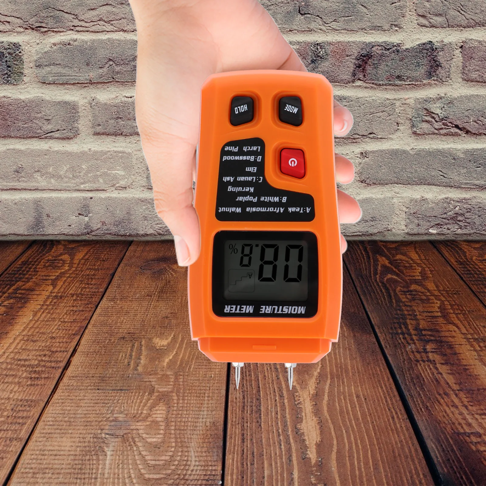 

Portable Moisture Meter 1Pcs Ergonomic Design for Home Use Sharp Probe with Protective Cover Moisture Meter