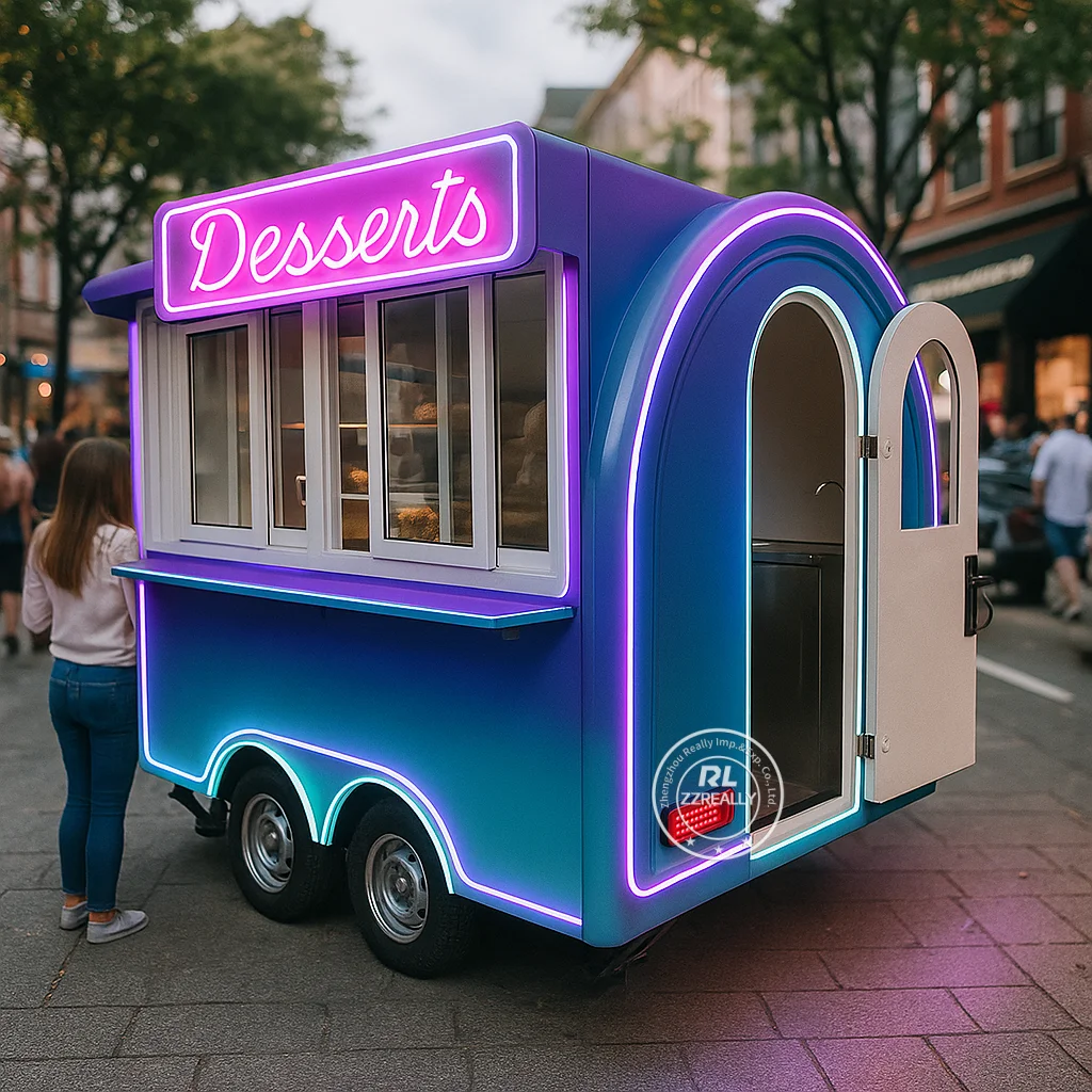 

Stainless Steel Custom Size Mobile Food Trailer New Condition Pizza Coffee Hot Dog Cart Concession Truck Mobile Food