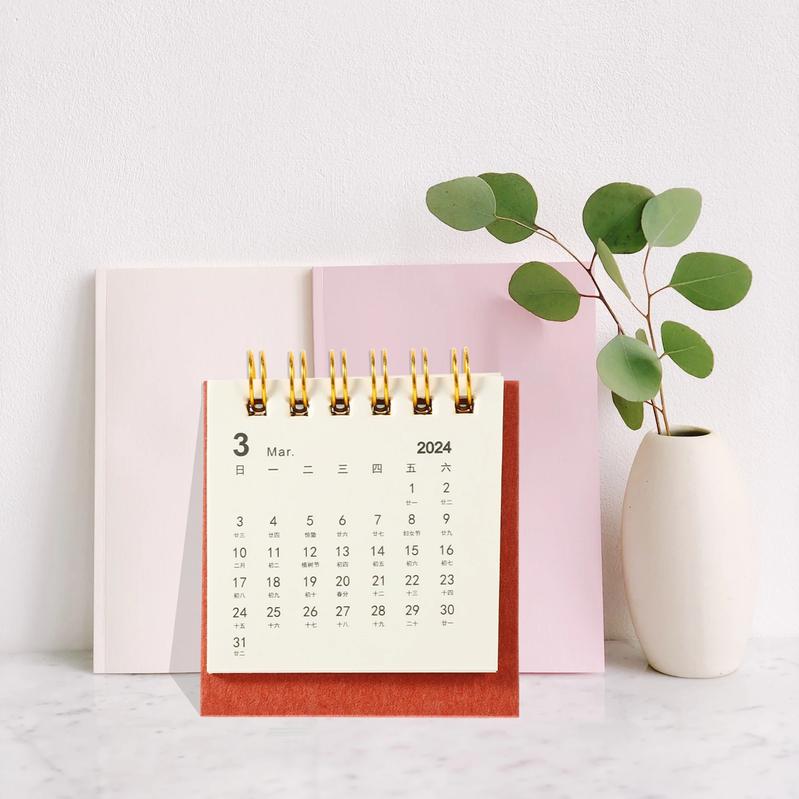 

Small Desk Calendar Decor Daily for Standing Flip Mini Monthly Desktop Calendars