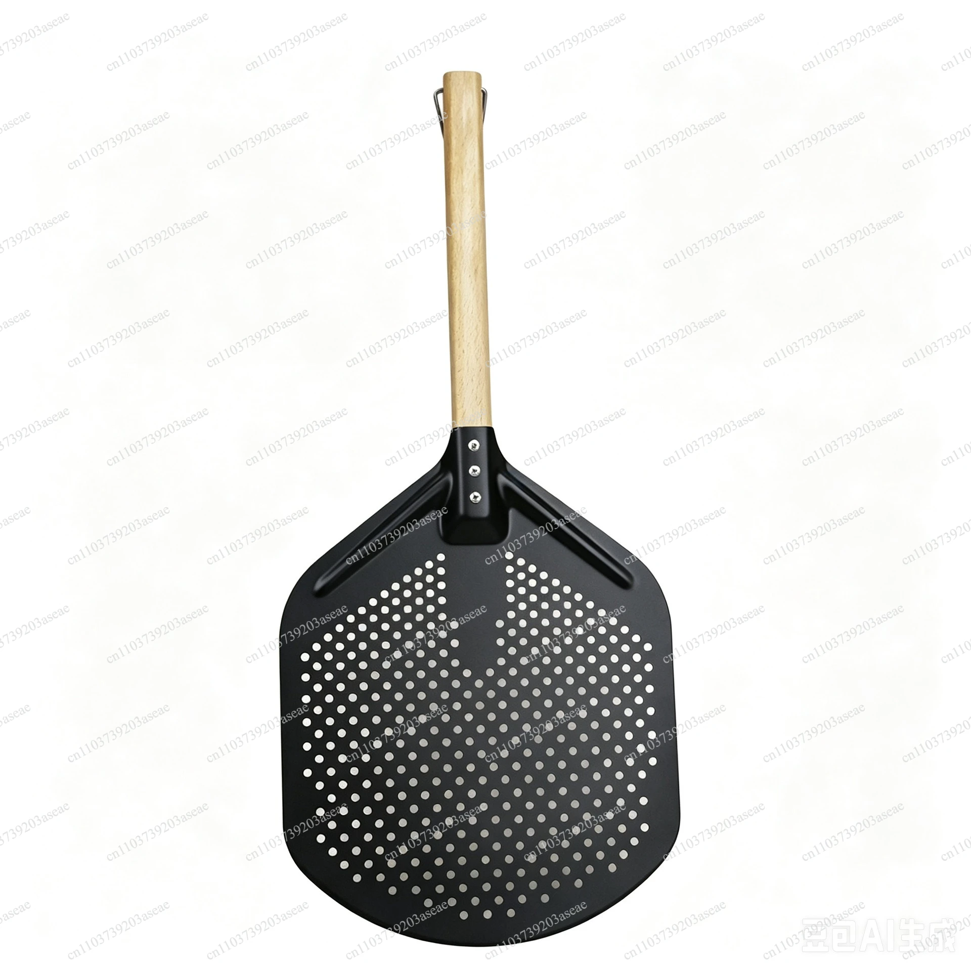 Aluminum pizza spatula, wooden handle spatula, anodized, punching, pizza transfer tool, baking tool