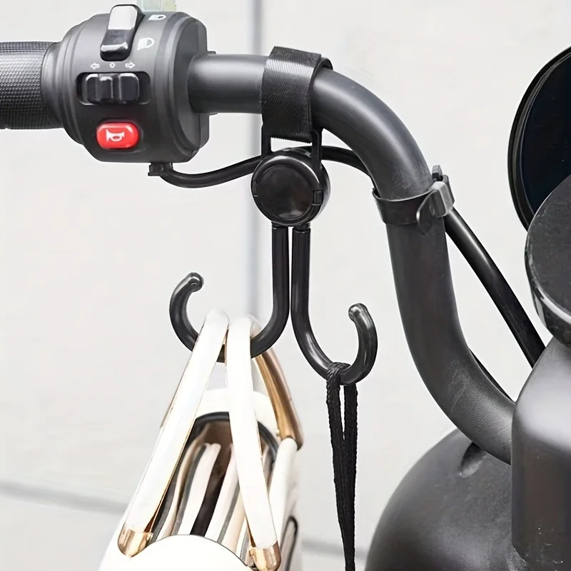 1pc Heavy-Duty Bicycle/Electric Bike Hook - 360° Swivel Dual Hook, Suitable for Bicycles, E-Bikes, Strollers