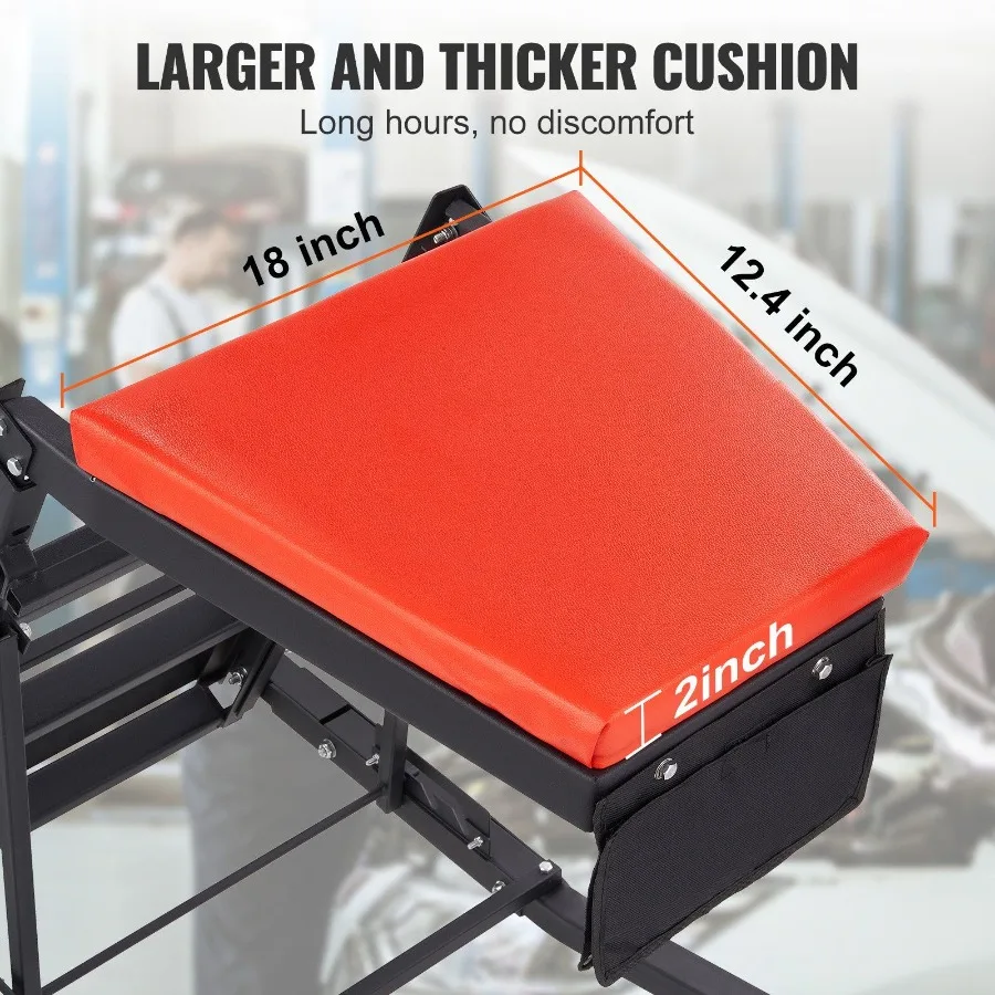 Automotive Top Creeper Engine Creeper 42.564.8 400 LBS Capacity High Top Creeper 4 Swivel Caster Wheels Padded Deck Foldable C