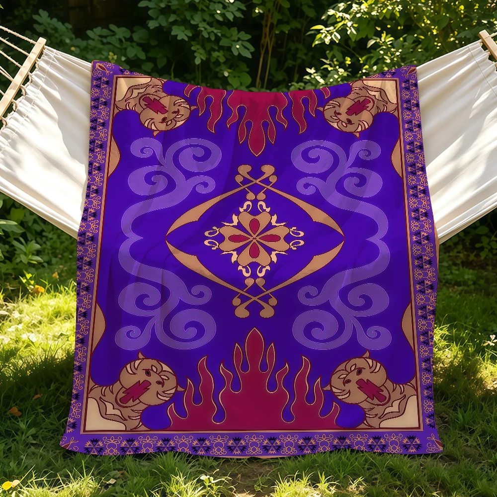 Aladdin Magic Flying Carpet Print Blanket Suitable For Sofas Beds Offices Cars Outdoor Travel An Ideal Gift For Friends Family