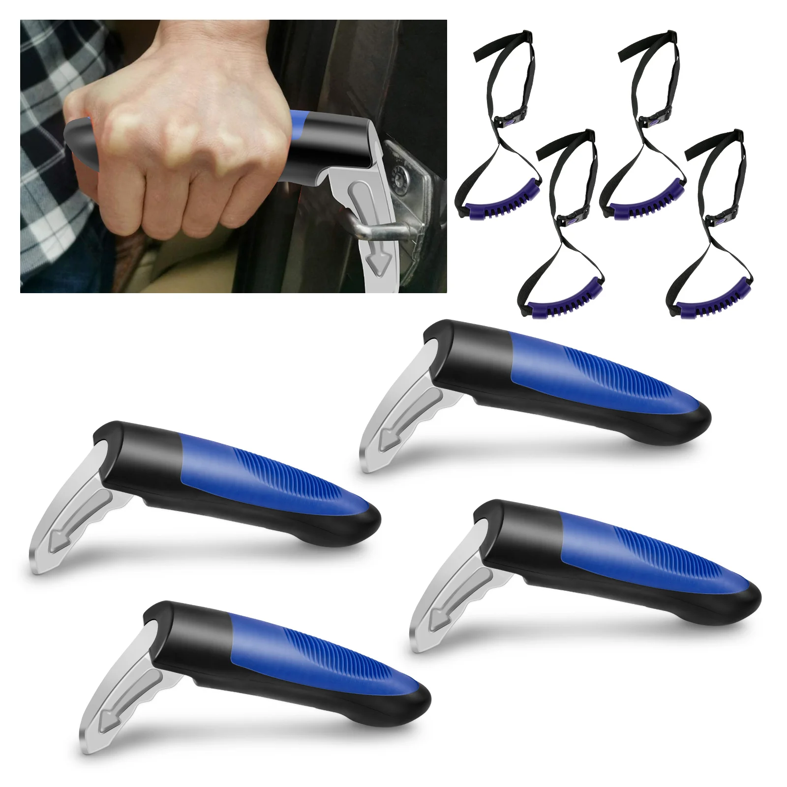 

4Pcs Door Handle for Elderly Car Door Handle for Elderly Car Handle Assist Car Door Latch Handle for Seniors and Handicapped