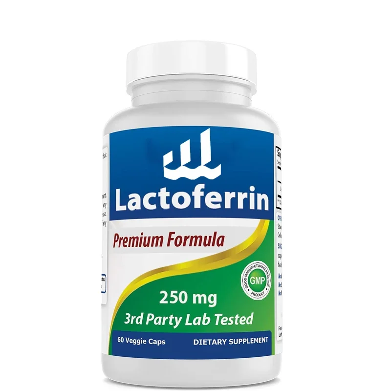 

Лактоферрин, 250 мг, вегетарианские капсулы, 60 шт., поддерживающие здоровую иммунную функцию, питательная добавка