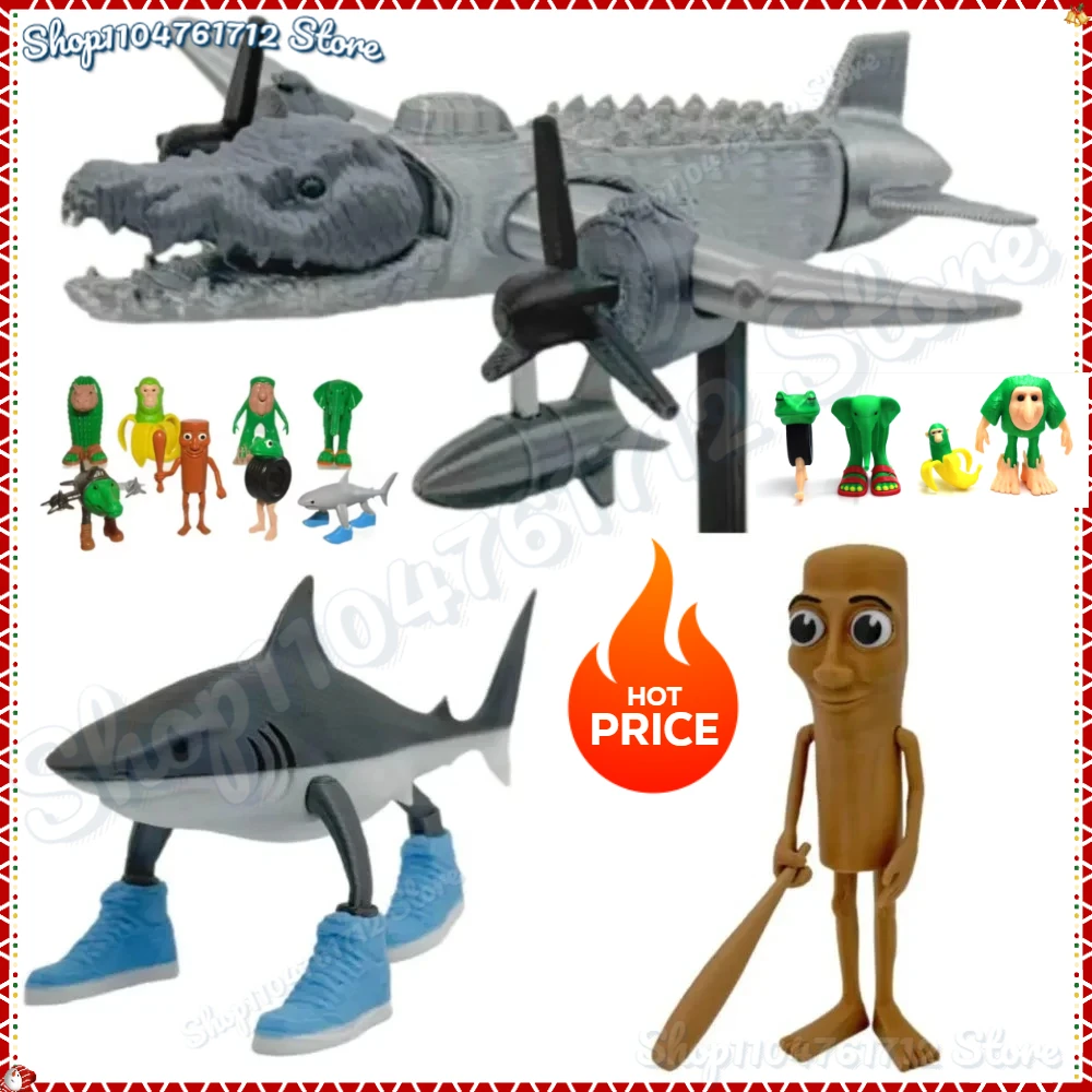 

3D Tung Tung Tung Sahur Figure Toy Tralalero Tralala Figure Toy shinpanzinni banana Toy Tralalero Tralala Shark Figurine Gift