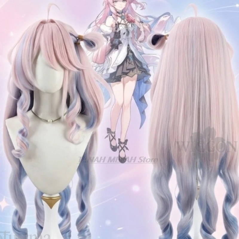 

Anime cosplay Anime Game Wuthering Waves Cosplay Denia Long Kawaii Pink Wigs Blue Colored Inner disfraz mujer 코스튬