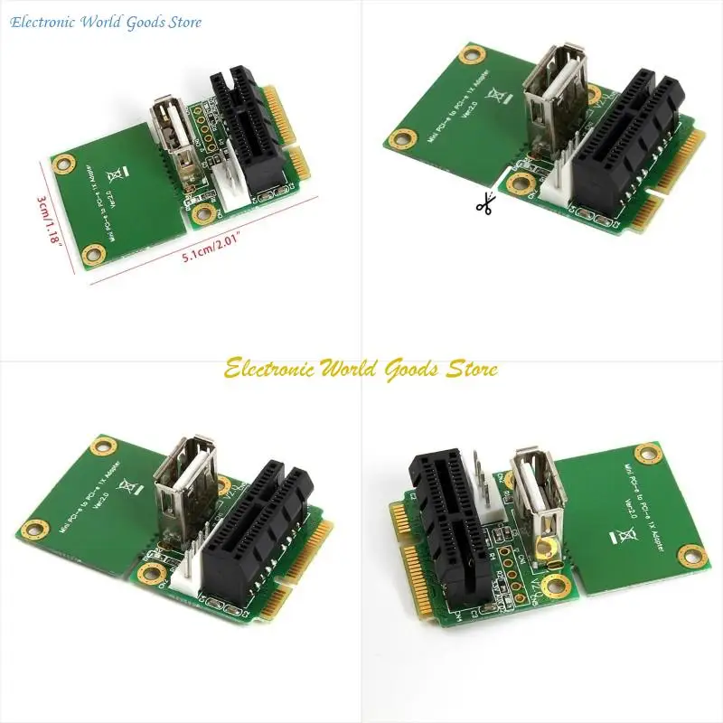 

A3PD PCIE TO PCI-E RISE CARD USB2.0 Половина полного мини-PCI для экспресс-адаптера 4pin p