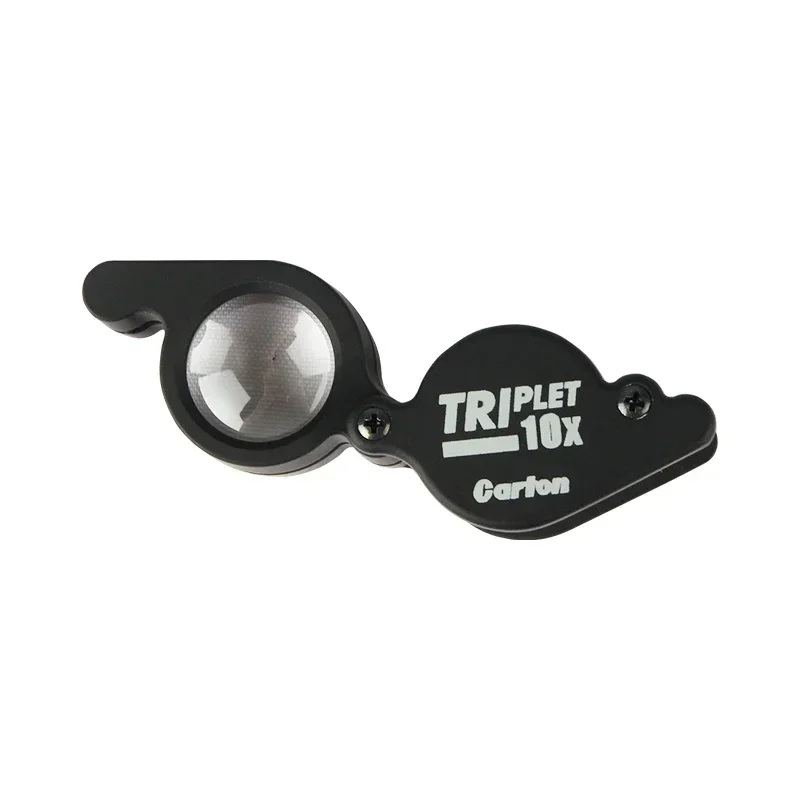 2026//Alfa Mirage Japanese CARTON 10x triplet aplanatic & achromatic lens 18mm folding mini jewellery magnifying loupes