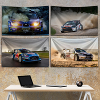 3x5 Ft World Rally Championship WRC Flag Polyester Digital Printing Banner for Garage Wall Art Out Door Decoration With Grommets