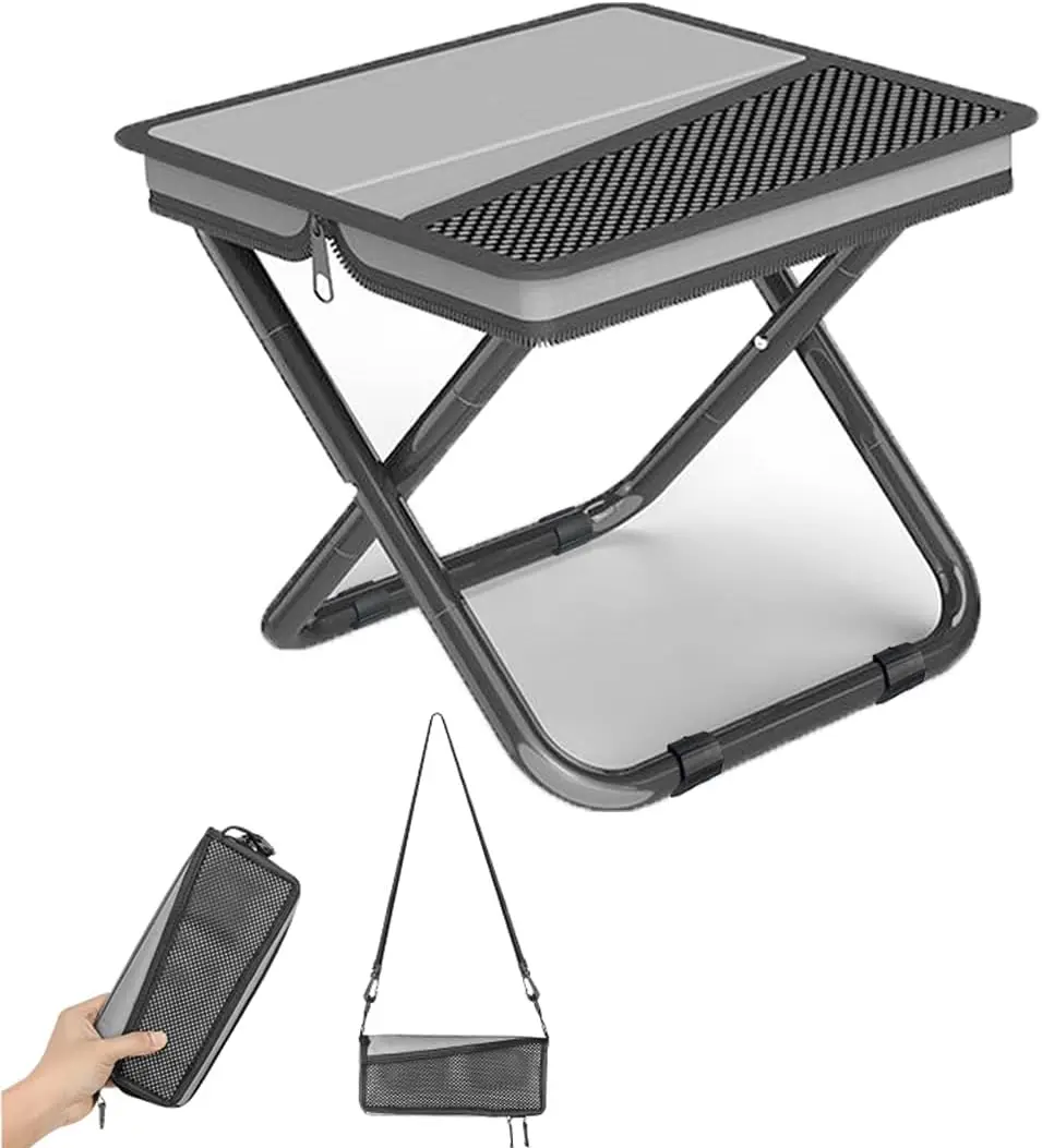 

Сверхлегкий портативный складной табурет для кемпинга, путешествий, рыбалки и пешего туризма (серый)