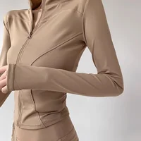 Sun Quick Drying Sports Coat Women's Tight Top Yoga Jacket Long Sleeve Zipper Jacket Running Fitness Women's Jacket S-3XL 4