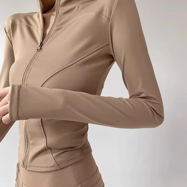 Sun Quick Drying Sports Coat Women's Tight Top Yoga Jacket Long Sleeve Zipper Jacket Running Fitness Women's Jacket S-3XL 4