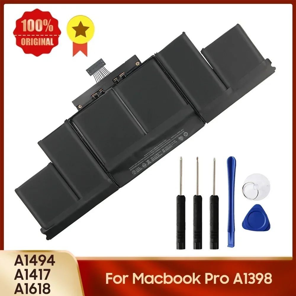 New Replacement Battery A1494 For Macbook A1417 A1398 A1618 MC975 MC976 MacPro 8440mAh Replacement battery 11.26V