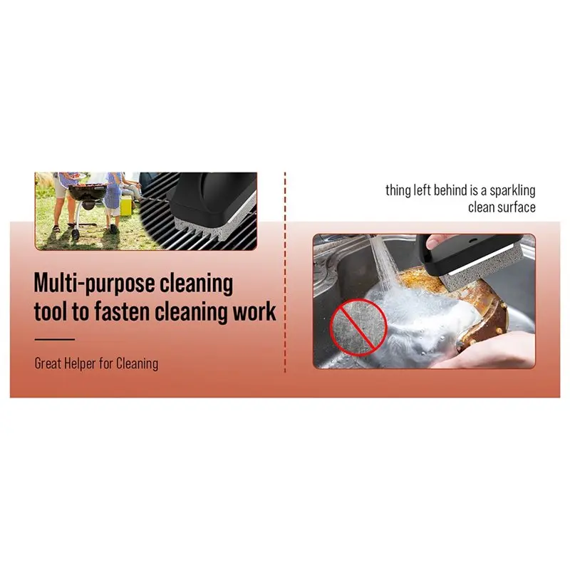 A26F-Grill Scraper And Griddle Bricks Included 1 Set Flat Top Griddle Cleaning Kit With Brush Easy To Remove Stain