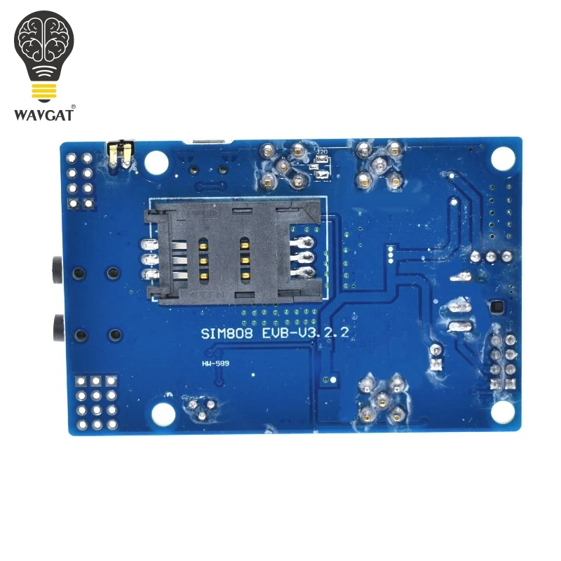 Imagem -03 - Placa de Desenvolvimento de Módulo Sim808 Gsm Gprs Antena Gps Ipx Sma Suporte Raspberry pi 2g 3g 4g Cartão Sim