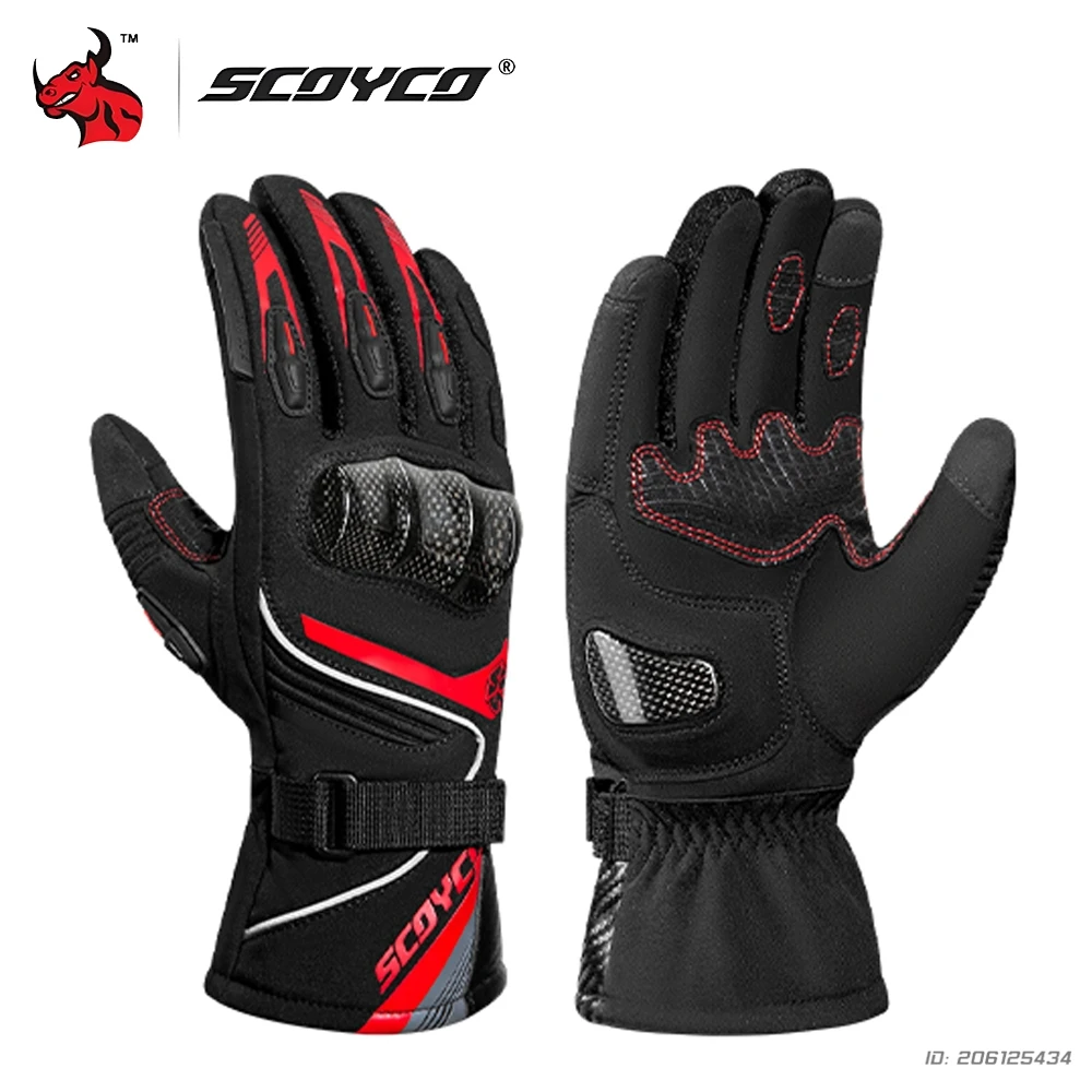 

Motorcycle Gloves All Season Thick Warm Winter Riding Gloves Polyester Men Women Windproof Non-Slip Grip For Cycling Bike