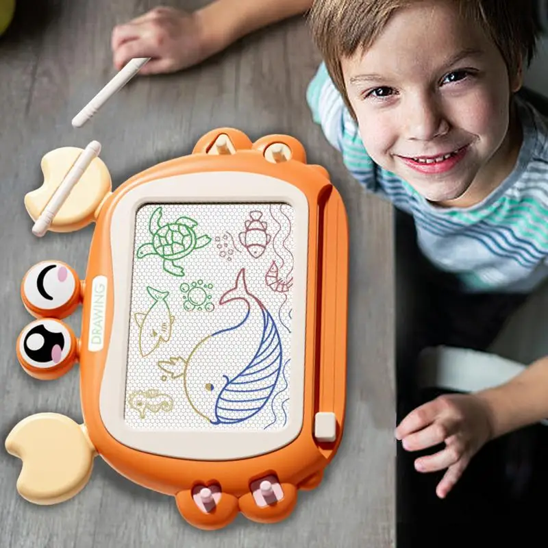 Magnetic Drawing Board For Kids Cartoon Doodle Drawing Board Sketch Pad With 2 Pens Multifunctional Educational Early Learning