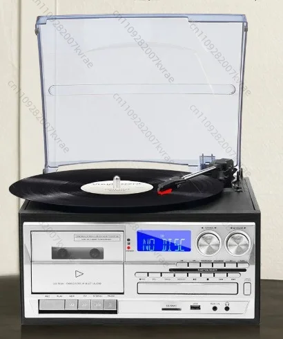 Retro Vinyl Record Player Vintage Storage Tape Machine FM/AM Radio Desktop Multifunctional Bluetooth Speaker