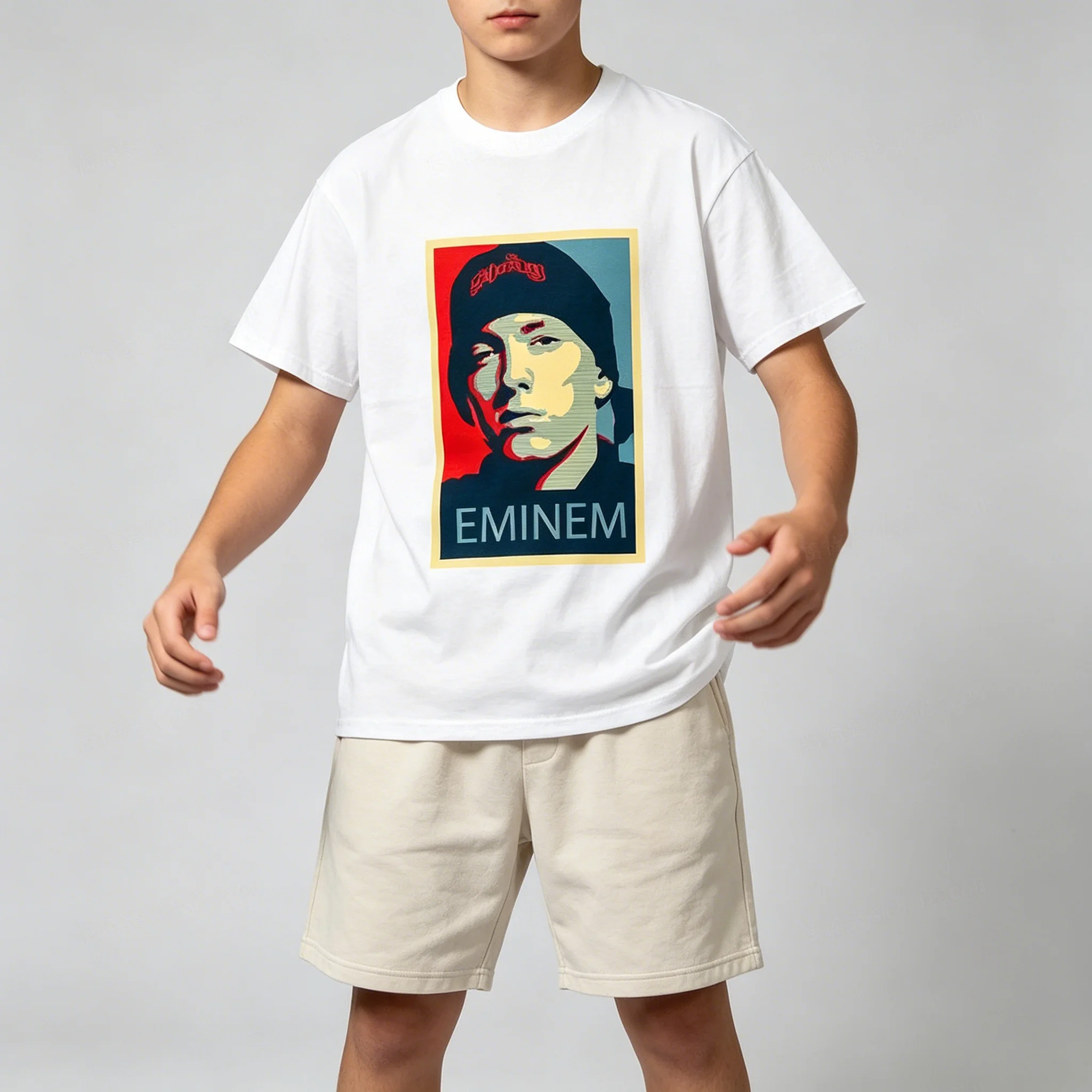 Men T Shirt Women Tee Boys Girls Top Adults Children Parent Child Cotton kid Tshirts Rapper Eminem Graphic Print Vintage Casual
