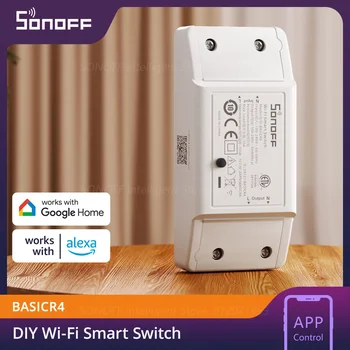 SONOFF BASIC R4 Wi-Fi 스마트 스위치 ESP32 칩은 Alexa Google을 통해 최대 유틸리티 최소화 비용 무선 스위치로 새로 업그레이드되었습니다.