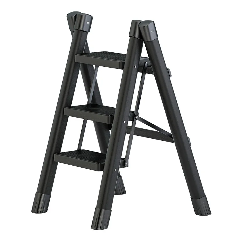 Multifunctional Household Folding Ladder, Telescopic, Carbon Steel, Human Character