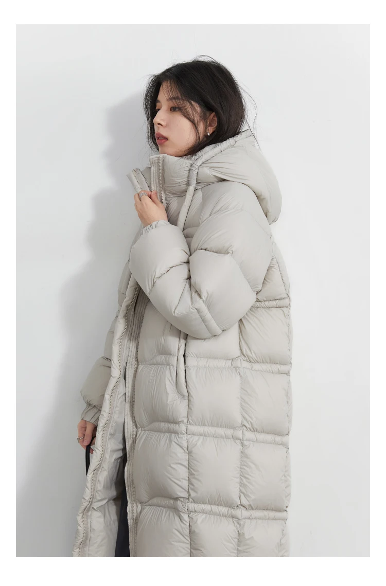 CHIC VEN Women Long Down Coats Solid Loose Casual 95 White Duck Down Jacket Thick Warm Female Outerwear Autumn Winter 2025