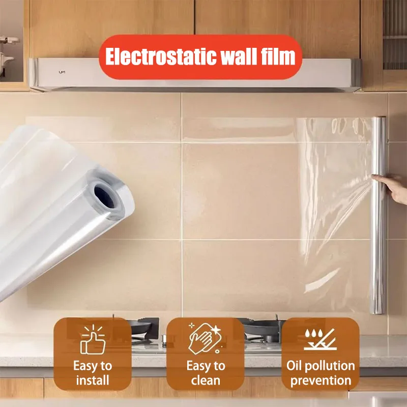 

Наклейка статического электричества, водонепроницаемая противообрастающая защитная пленка, прозрачные адсорбционные кухонные наклейки из ПВХ для шкафов