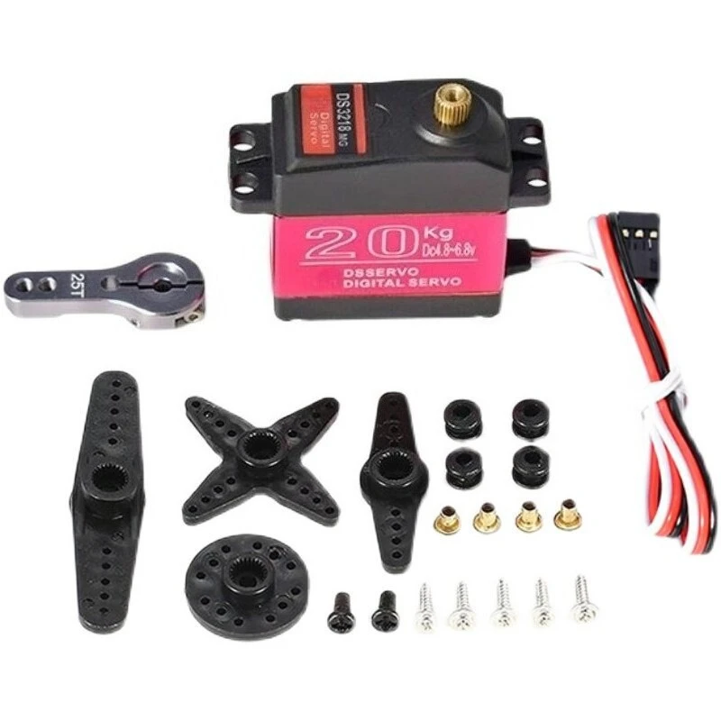 20KG Waterproof Digital RC Servo Metal Gear 180° 270° for RC Crawler Car Robot Arm Parts DS3218MG 20KG 180°