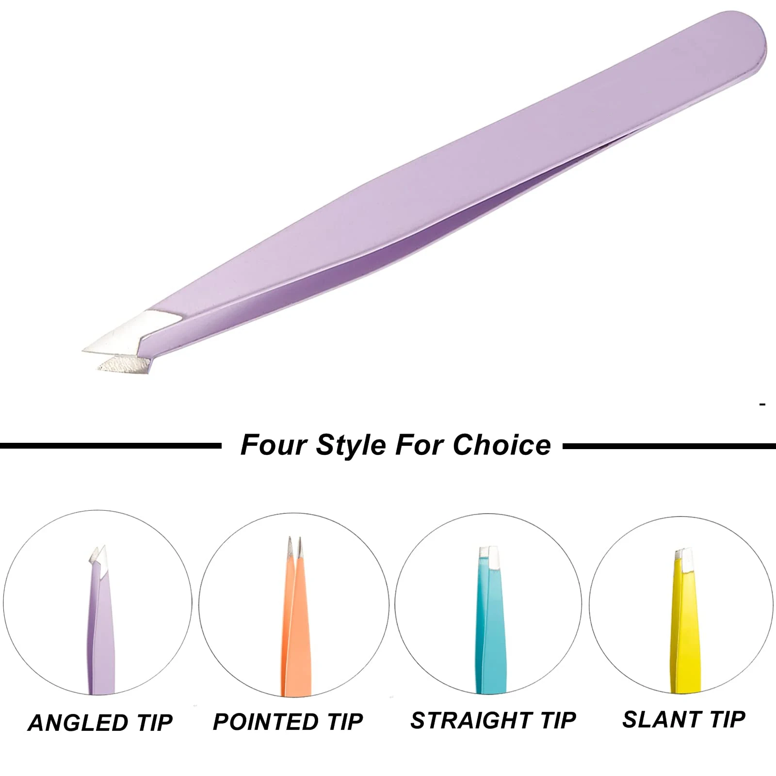 4/10pcs Stainless Steel Eyebrow Tweezers Precision Slanted Tip Point Face Angle Pointed Tip Beauty Tools Hair Removal Make Up