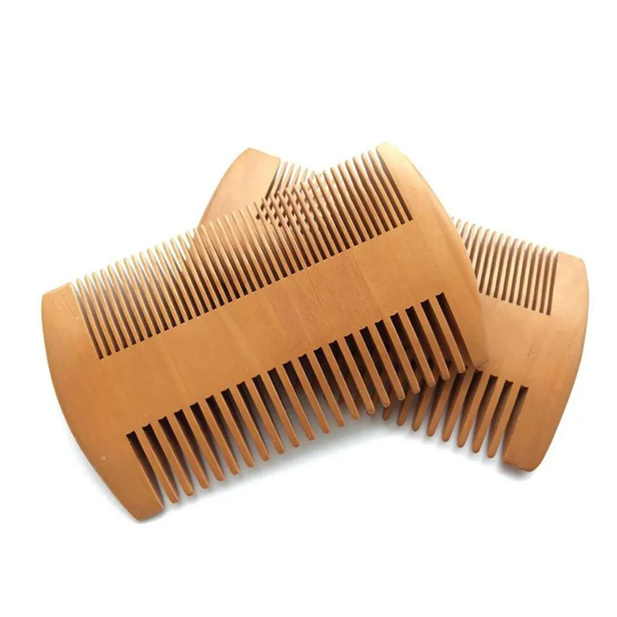 100pcs Wooden Beard Comb Double Sides Super Narrow Thick Wood Combs Pente Madeira Lice Pet Hair Tool cheap sale