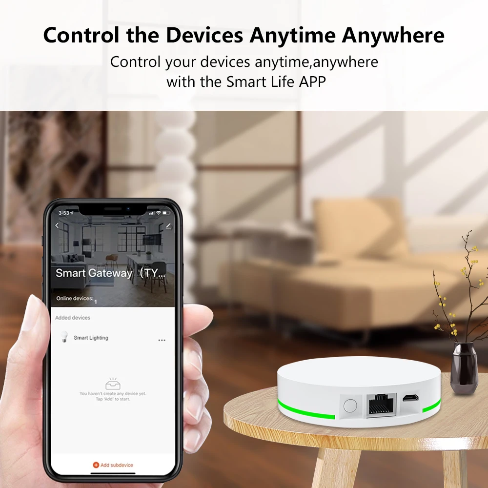 Tuya ZigBee3.0 Wired Gateway Hub Smart Home Bridge APP Remote Control Controller for Smart Life Smart Things Alexa Google Home