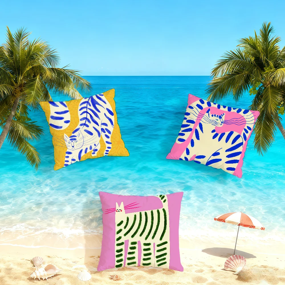 Cat Fresh Style Animal cushion cover Home Bedding Sofa living Room pillowcase Simple Soft Skin Cushion Cover Party Gift