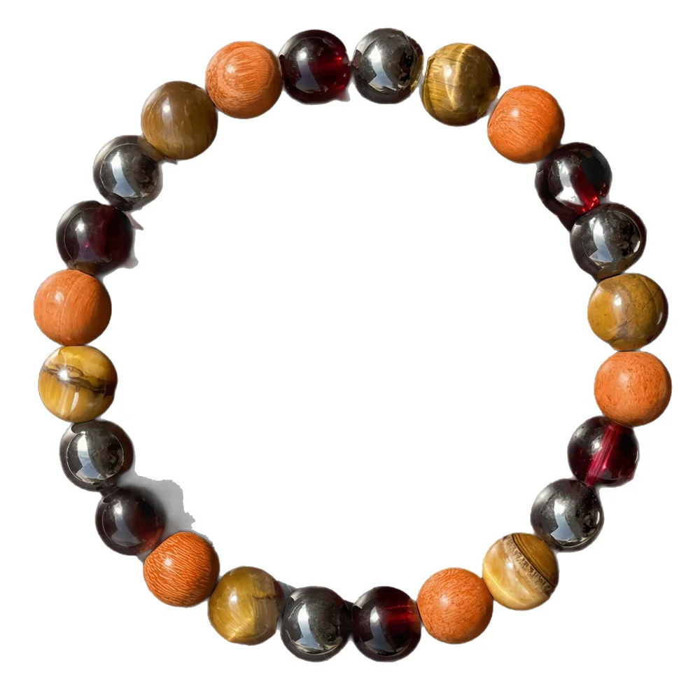 Crystal Power Triple Protection Balance Energy Bracelets for Men Women Tigers Eye Hematite Black Obsidian stone bangles