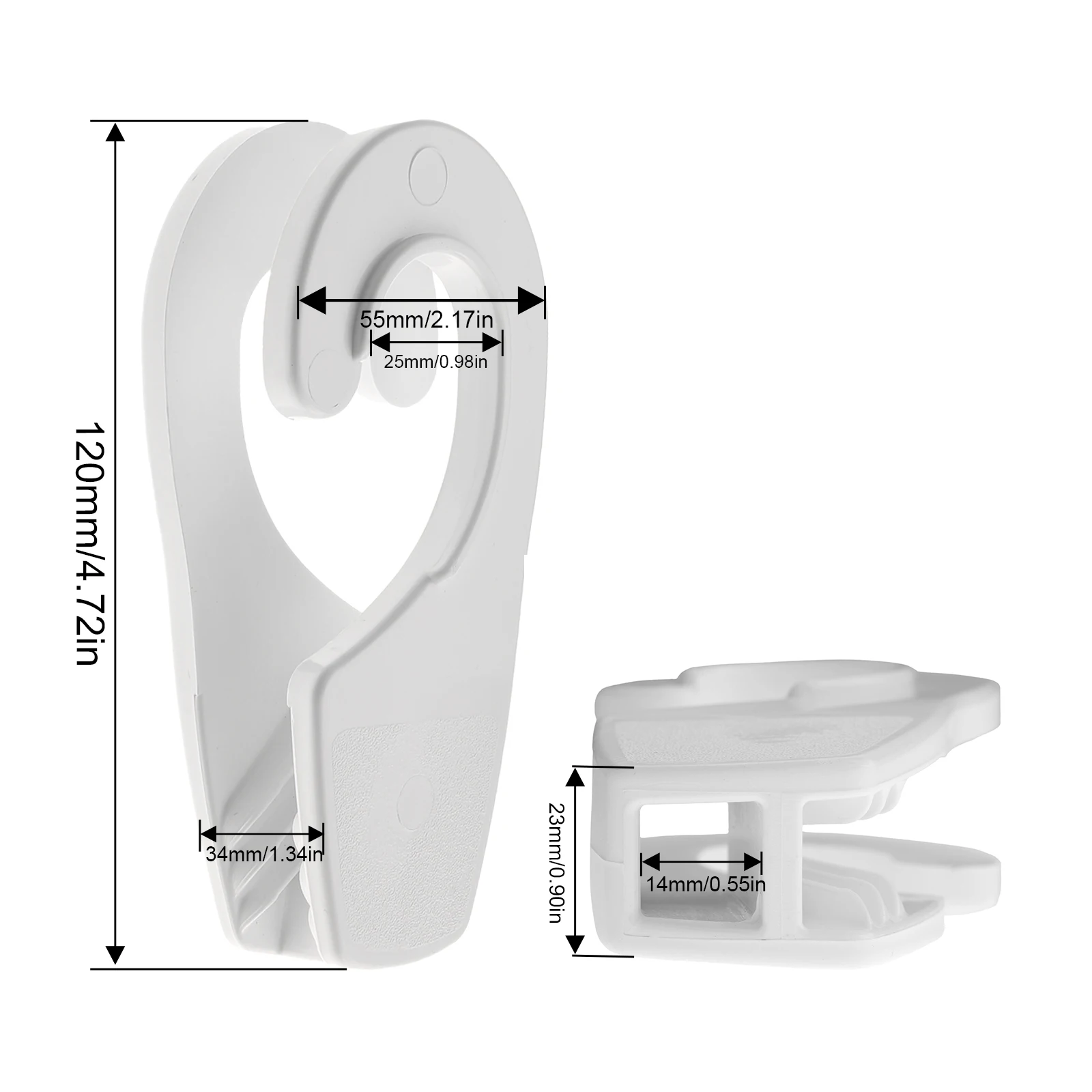 Gancio per parafango per montaggio su guida per barca 25mm Anti-collisione Gancio regolabile a sgancio rapido Accessori per linea di cavi Clip per gancio per parafango a mano