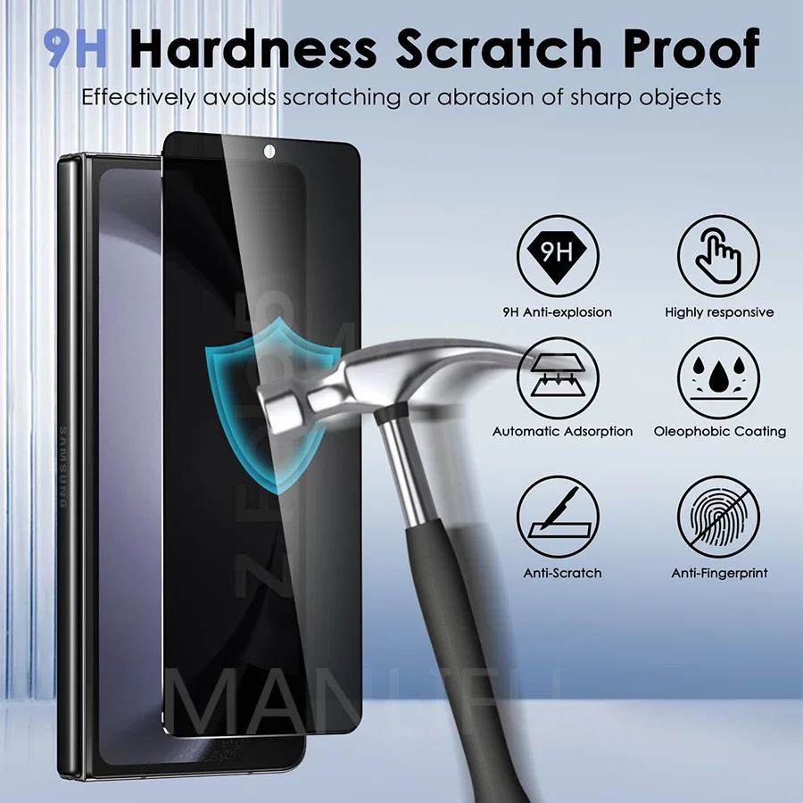 Full Cover Privacy Tempered Glass for Samsung Galaxy Z Fold5 Z Fold4 Z Fold3 5G Screen Protector Anti-peep Film Glass Z Fold5 3