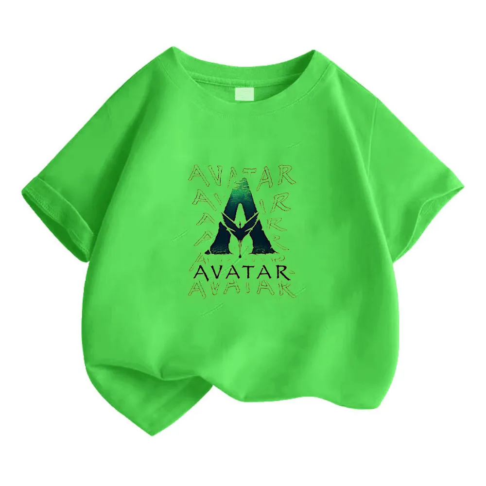 Avatar 2 The Way of Water movie around short sleeve boys and girls 2024 summer new cotton T-shirt loose clothing trend