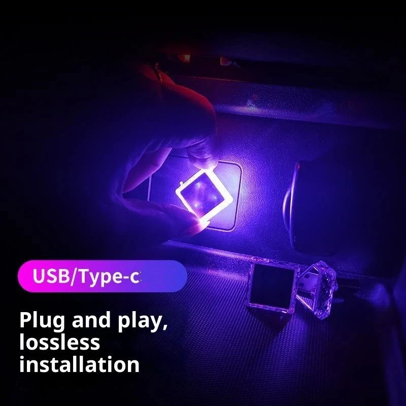 Multicolor RGB LED Car Interior Atmosphere Light Flexible Ambient Lighting Strip Auto Decor for Vehicle Interior Beauty