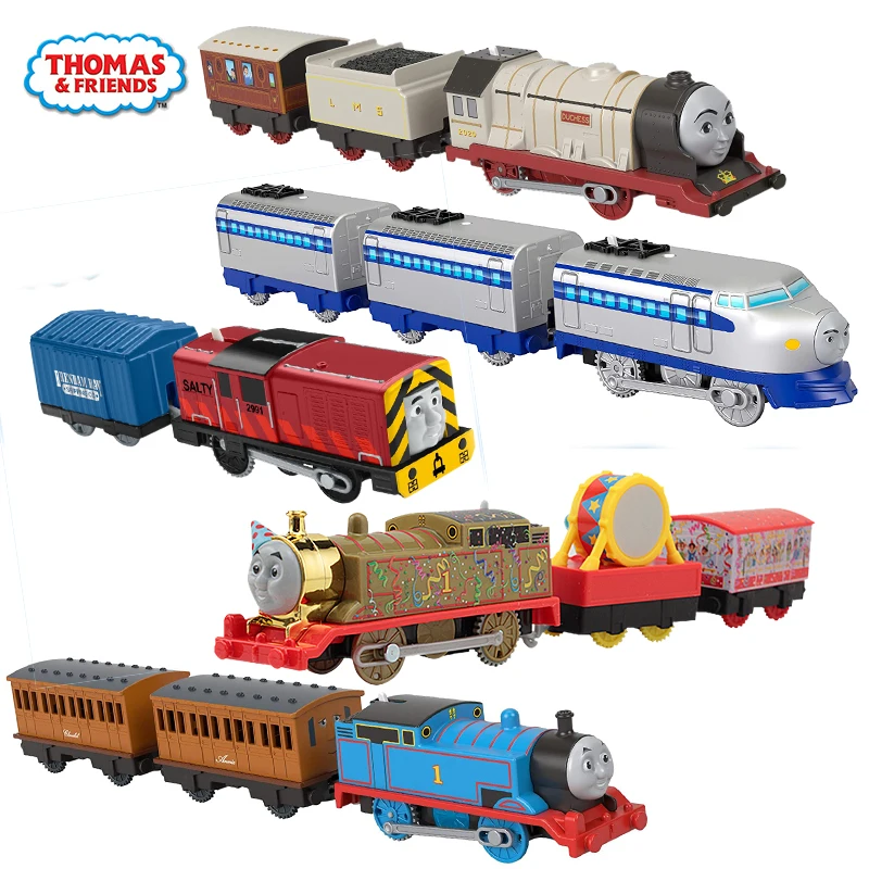 Originale elettrico Thomas and Friends treni Edward pressofuso giocattoli per auto per bambini batteria motore elettrico ragazzo giocattoli duchessa