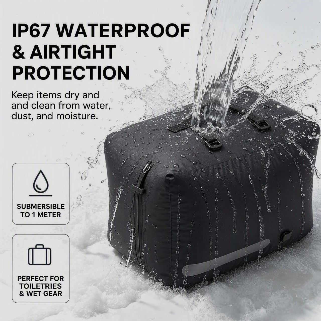 41L Vakuum Kompression Beutel Elektrische Pumpe IP67 Wasserdicht Platzsparend, Reise Gepack Organizer Schwarz Aufbewahrung Grosse Kapazitat FANAN Ventil Tragbar Robust Kompakt Leicht Faltbar Haus Camping Langlebig – Detail 3